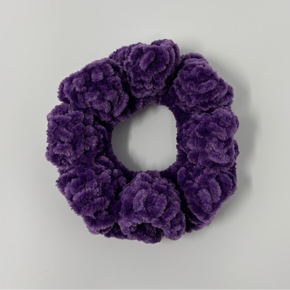 Deep Purple Crochet Scrunchie